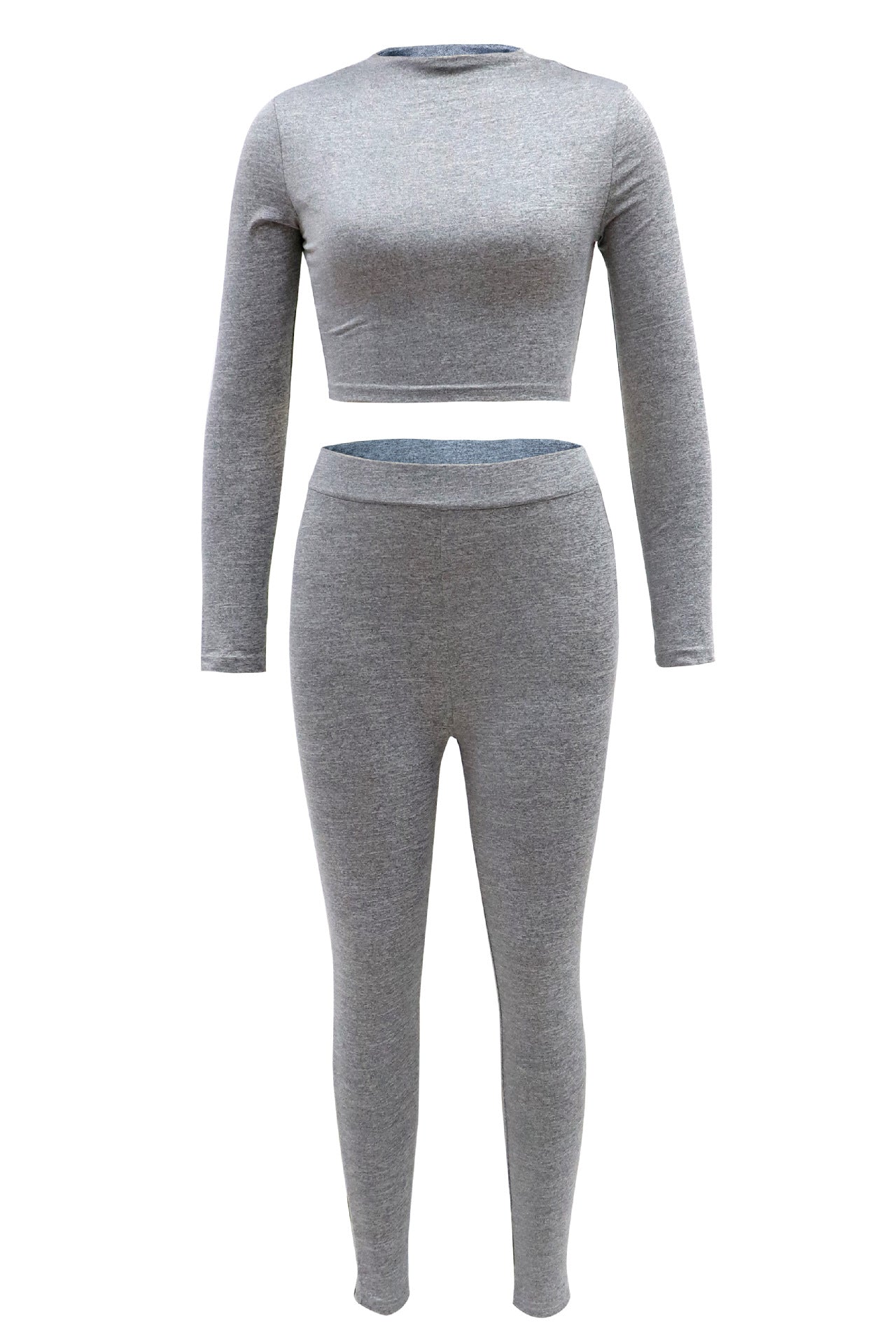 Two-piece Long Sleeve Crop Top Activewear