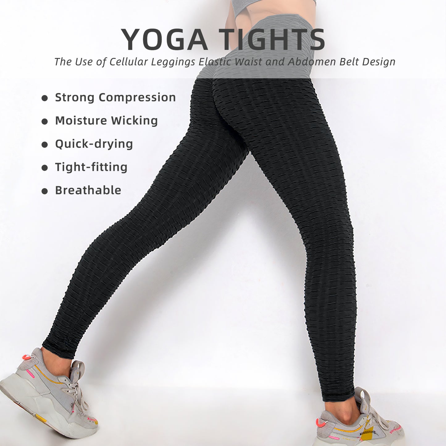 High Waist Bubble Textured Leggings