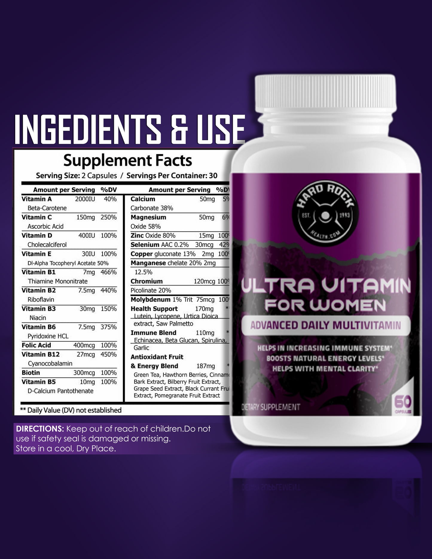 Ultra Vitamin for Women- Daily Multivitamins